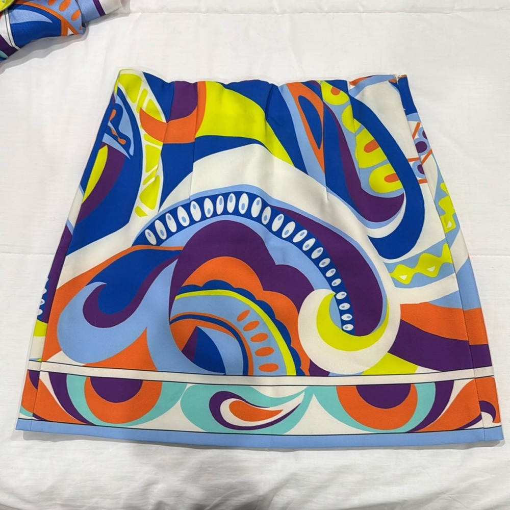 Zara Multicolored Patterned Mini Skirt - Picture 3 of 10